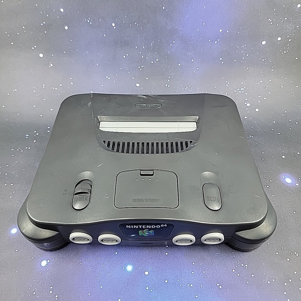 Nintendo 64 NUS-001 (USA)‎ Black Console Only W/ Jumper Pak Tested Working